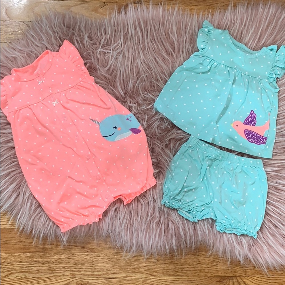 2! Carter's baby girl outfits